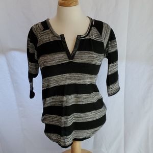 Striped V-Neck Top